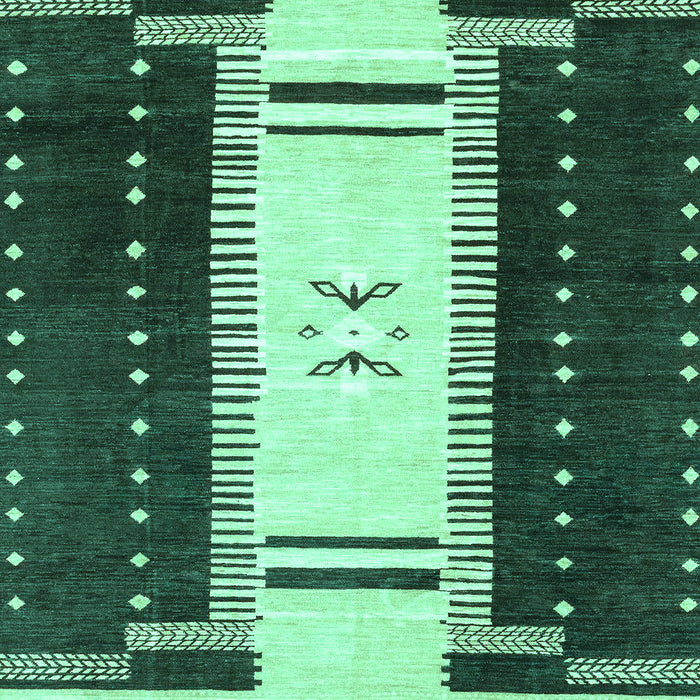 Machine Washable Abstract Turquoise Modern Area Rugs, wshabs3303turq