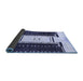 Sideview of Abstract Blue Modern Rug, abs3303blu