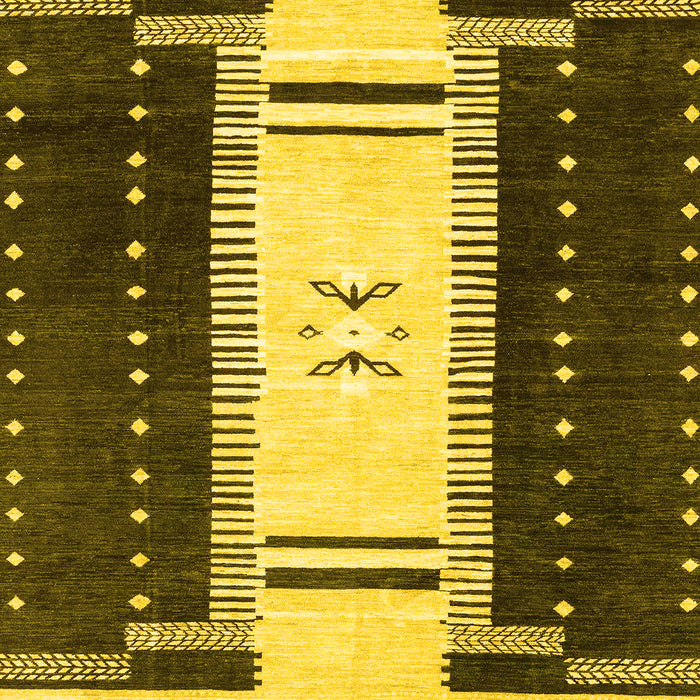 Abstract Yellow Modern Rug, abs3303yw