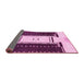 Sideview of Abstract Pink Modern Rug, abs3303pnk