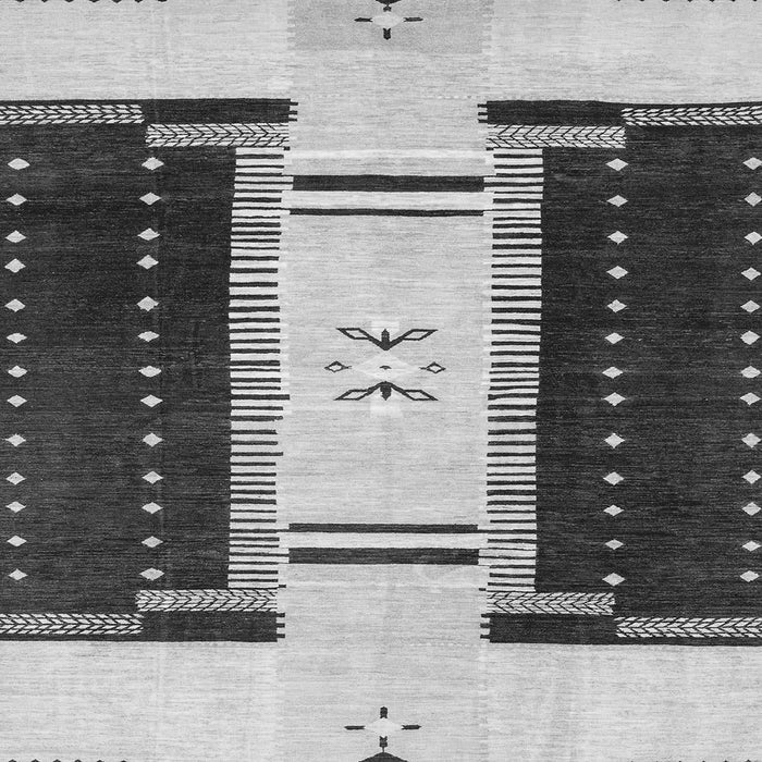 Square Abstract Gray Modern Rug, abs3303gry