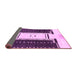 Sideview of Abstract Purple Modern Rug, abs3303pur