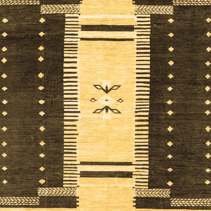 Machine Washable Abstract Brown Modern Rug, wshabs3303brn