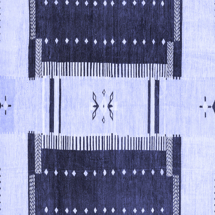 Square Abstract Blue Modern Rug, abs3303blu