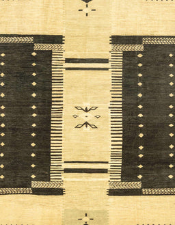 Abstract Dark Brown Modern Rug, abs3303
