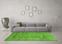 Machine Washable Abstract Green Modern Rug, wshabs3304grn