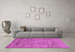 Machine Washable Abstract Purple Modern Area Rugs in a Living Room, wshabs3304pur