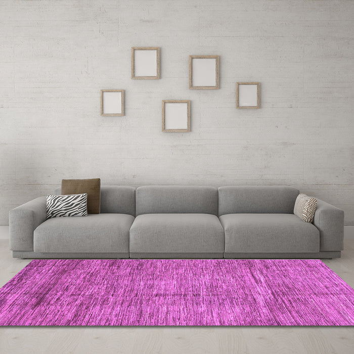 Machine Washable Abstract Purple Modern Area Rugs in a Living Room, wshabs3304pur