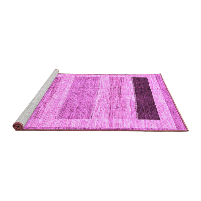 Sideview of Machine Washable Abstract Purple Modern Area Rugs, wshabs3305pur