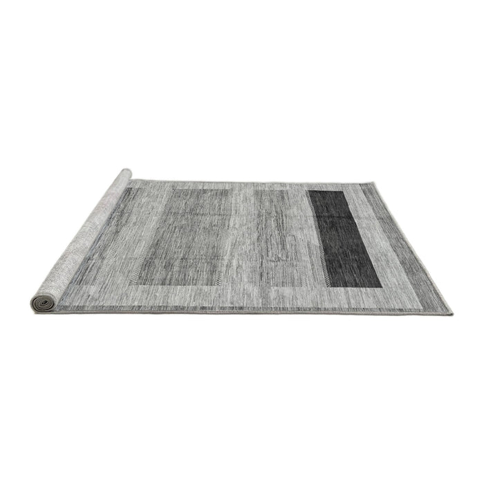 Sideview of Machine Washable Abstract Gray Modern Rug, wshabs3305gry