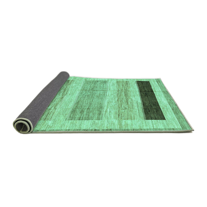 Sideview of Abstract Turquoise Modern Rug, abs3305turq
