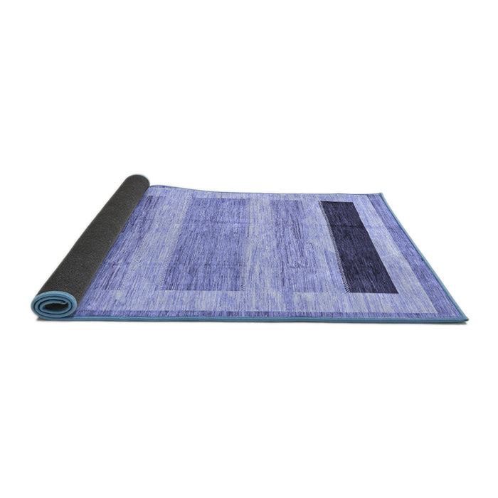 Sideview of Abstract Blue Modern Rug, abs3305blu