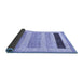 Sideview of Abstract Blue Modern Rug, abs3305blu