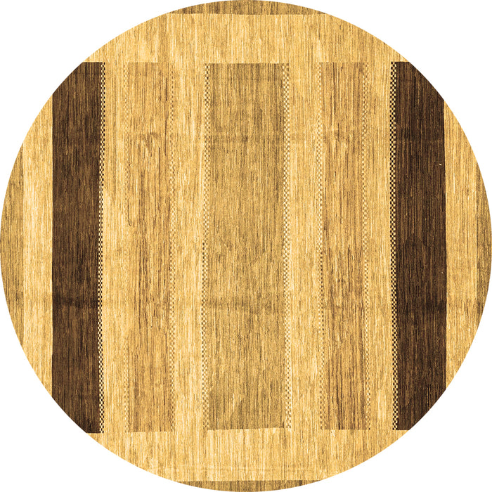 Round Abstract Brown Modern Rug, abs3305brn