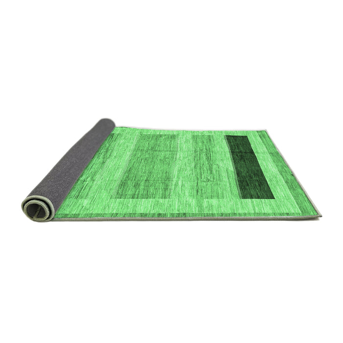 Sideview of Abstract Emerald Green Modern Rug, abs3305emgrn