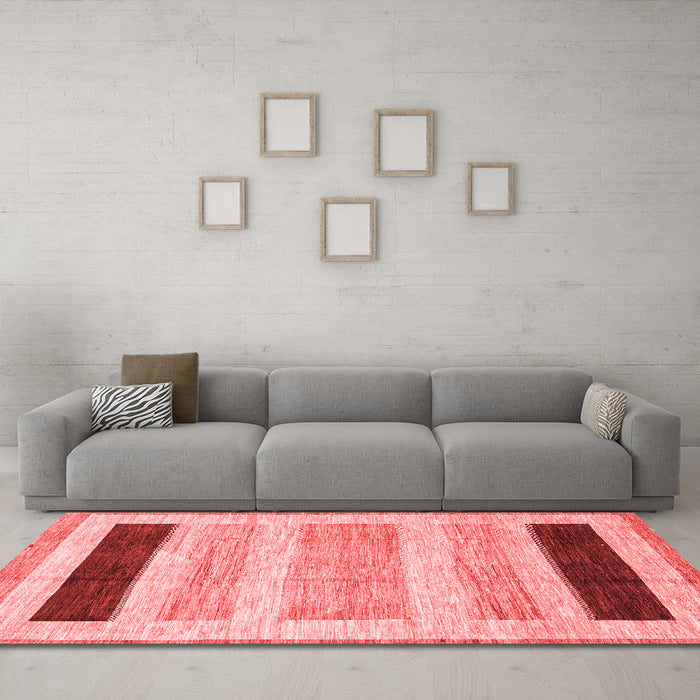 Modern Red Washable Rugs