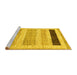 Sideview of Machine Washable Abstract Yellow Modern Rug, wshabs3305yw