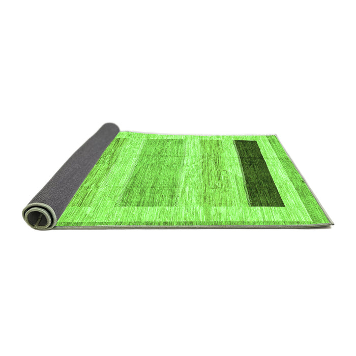 Sideview of Abstract Green Modern Rug, abs3305grn