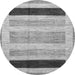 Round Abstract Gray Modern Rug, abs3305gry