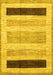 Machine Washable Abstract Yellow Modern Rug, wshabs3305yw