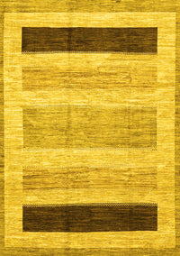 Abstract Yellow Modern Rug, abs3305yw