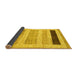 Sideview of Abstract Yellow Modern Rug, abs3305yw