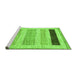 Sideview of Machine Washable Abstract Green Modern Area Rugs, wshabs3305grn