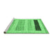 Sideview of Machine Washable Abstract Emerald Green Modern Area Rugs, wshabs3305emgrn