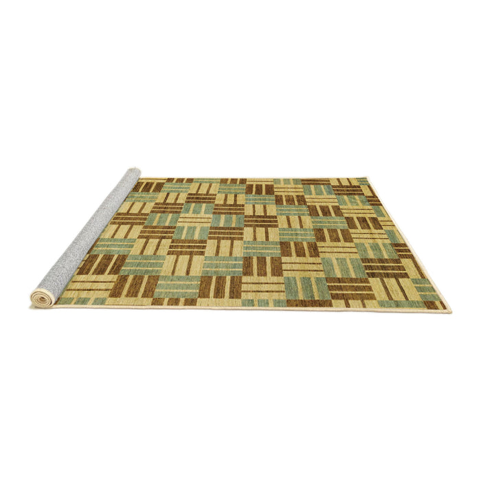 Sideview of Machine Washable Abstract Gen Brown Yellow Rug, wshabs3306