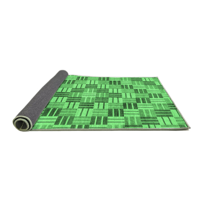 Sideview of Abstract Emerald Green Modern Rug, abs3306emgrn