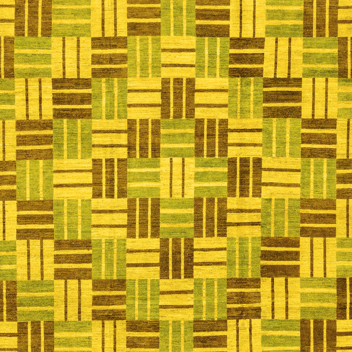 Machine Washable Abstract Yellow Modern Rug, wshabs3306yw