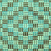 Square Machine Washable Abstract Light Blue Modern Rug, wshabs3306lblu