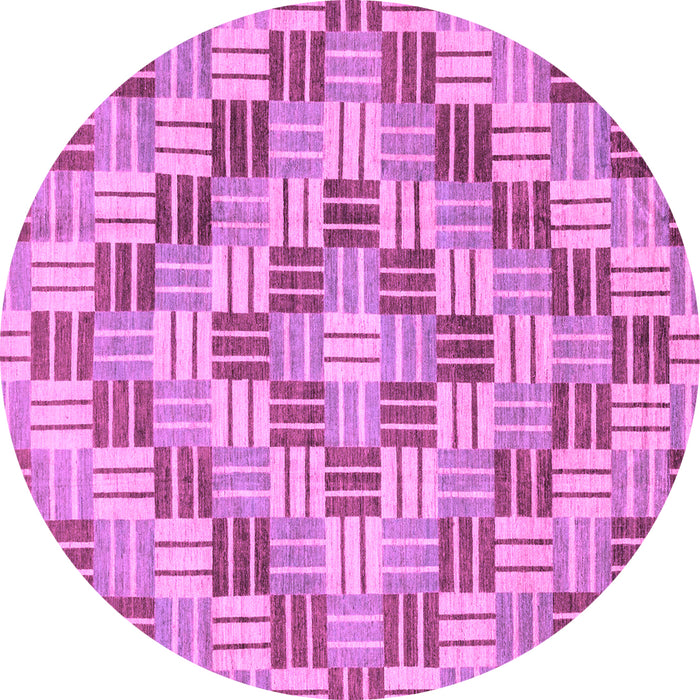 Round Machine Washable Abstract Purple Modern Area Rugs, wshabs3306pur