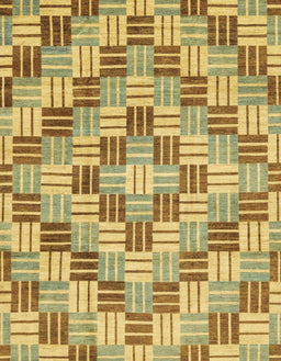 Abstract Golden Brown Yellow Modern Rug, abs3306