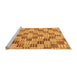 Sideview of Machine Washable Abstract Orange Modern Area Rugs, wshabs3306org