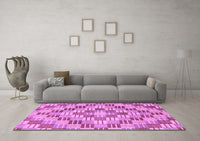 Machine Washable Abstract Purple Modern Rug, wshabs3306pur