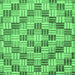 Square Machine Washable Abstract Emerald Green Modern Area Rugs, wshabs3306emgrn