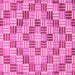 Square Machine Washable Abstract Pink Modern Rug, wshabs3306pnk