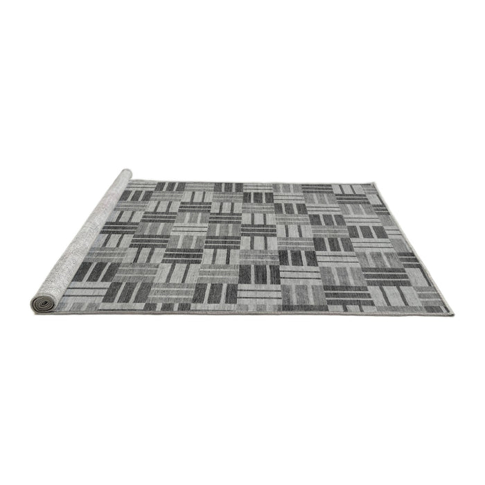 Sideview of Machine Washable Abstract Gray Modern Rug, wshabs3306gry