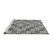 Sideview of Machine Washable Abstract Gray Modern Rug, wshabs3306gry