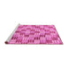 Sideview of Machine Washable Abstract Pink Modern Rug, wshabs3306pnk