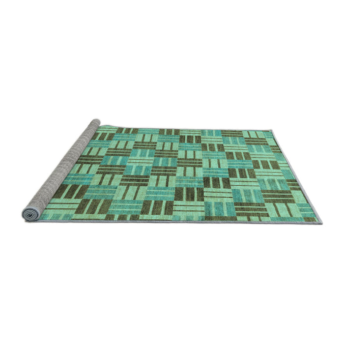 Sideview of Machine Washable Abstract Light Blue Modern Rug, wshabs3306lblu