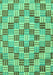 Machine Washable Abstract Turquoise Modern Area Rugs, wshabs3306turq