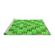 Sideview of Machine Washable Abstract Green Modern Area Rugs, wshabs3306grn