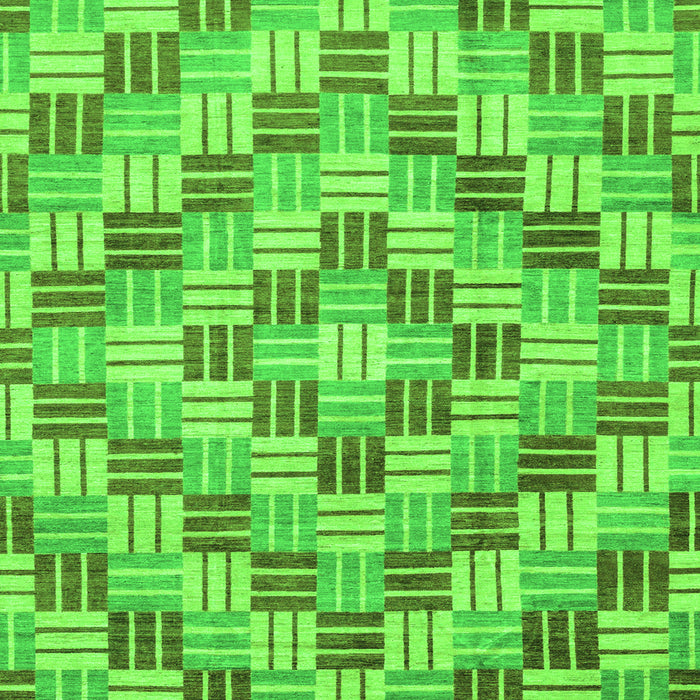 Square Abstract Green Modern Rug, abs3306grn
