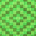 Square Abstract Green Modern Rug, abs3306grn