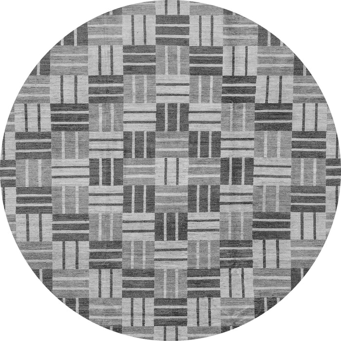 Round Abstract Gray Modern Rug, abs3306gry