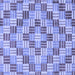 Square Abstract Blue Modern Rug, abs3306blu