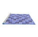 Sideview of Machine Washable Abstract Blue Modern Rug, wshabs3306blu