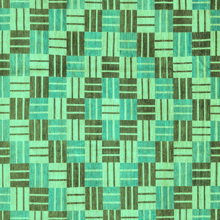Square Machine Washable Abstract Turquoise Modern Area Rugs, wshabs3306turq